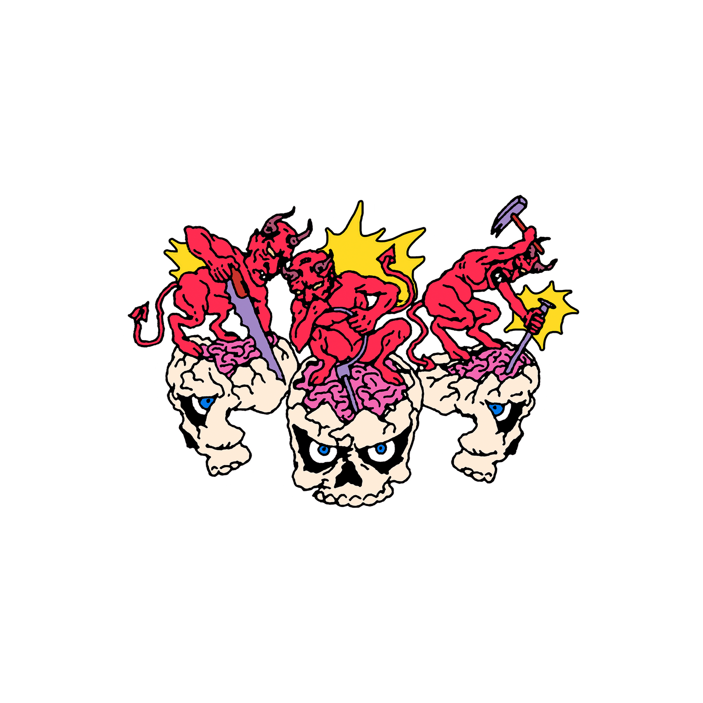 SKULL RIOT Vinyl Sticker
