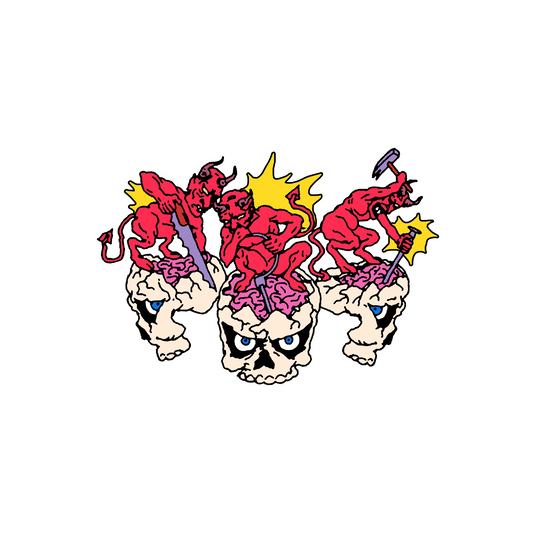 SKULL RIOT Vinyl Sticker